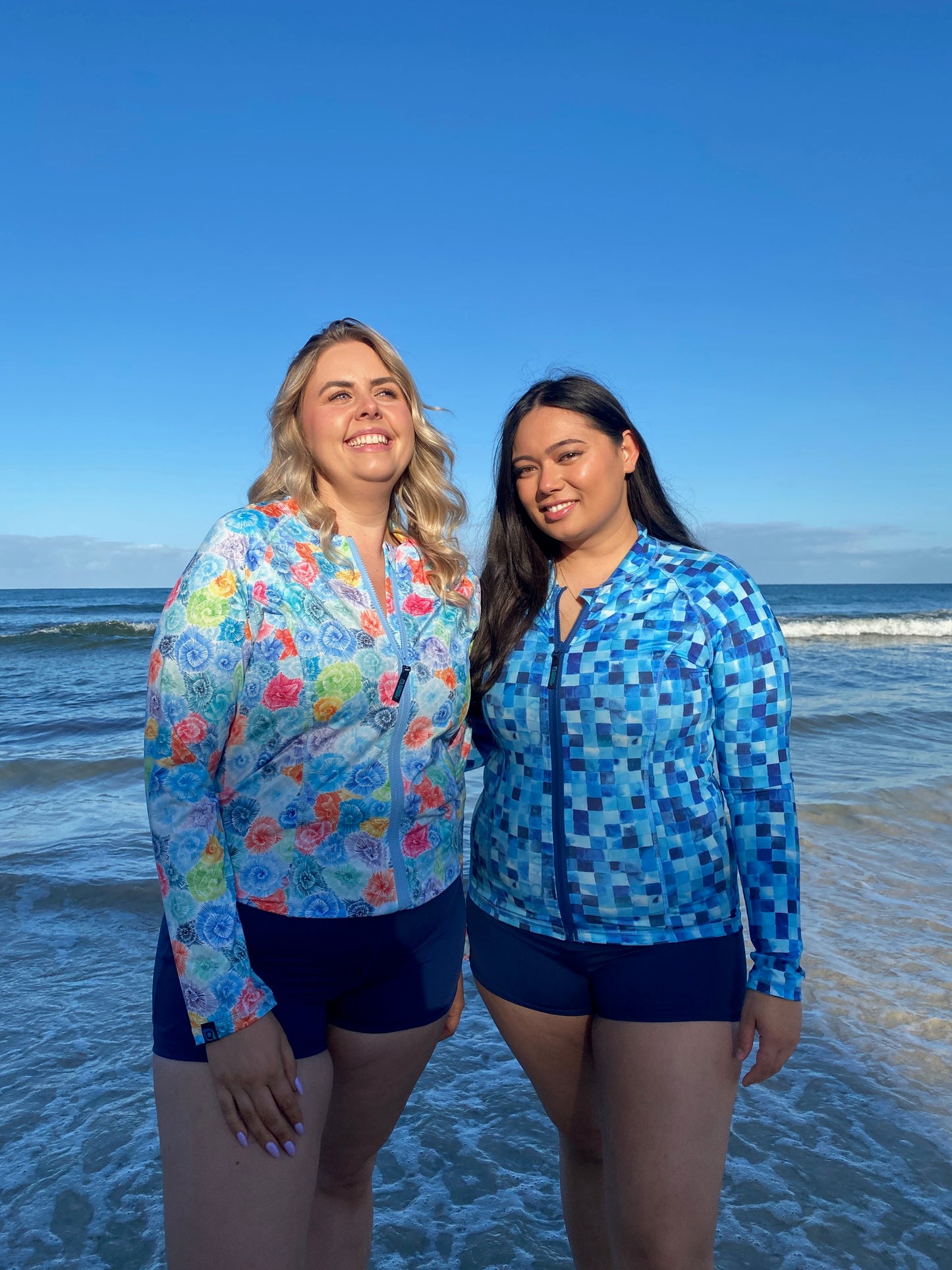 Ocean Full Zip Rashie X Ocean / Botanic Prints